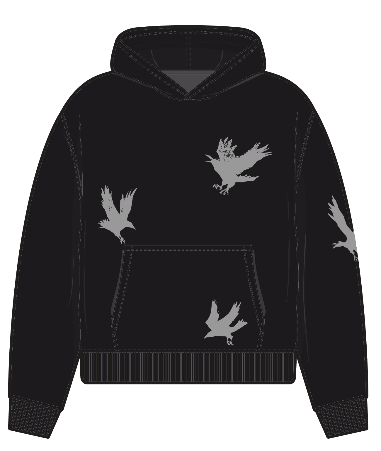 "Mei Mei crows" Hoodie